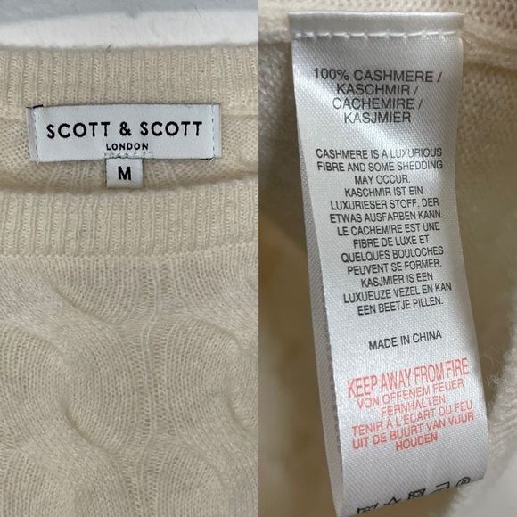 Scott & Scott Cashmere Cable Knit Ruffle Sweater - Picture 11 of 15